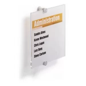 Image of Durable CRYSTAL SIGN Door Plate 210x210mm Transparent