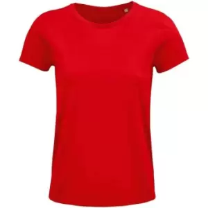 Image of SOLS Womens/Ladies Crusader Organic T-Shirt (3XL) (Red)