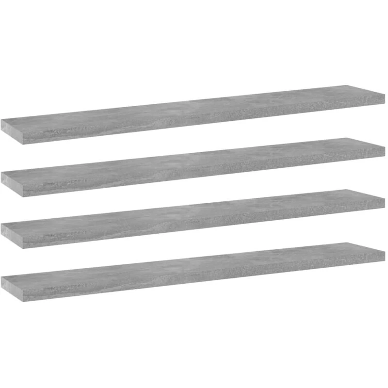 Image of VIDAXL Bookshelf Boards 4 pcs Concrete Grey 60x10x1.5cm Engineered Wood Vidaxl 8720286244630