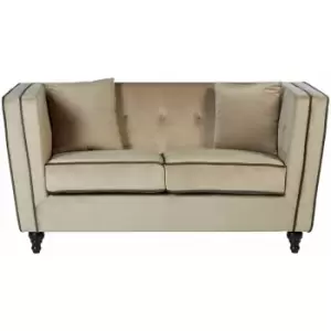 Image of Premier Housewares Ferris Mink Velvet 2 Seat Sofa
