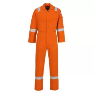 Image of Biz Flame Mens Aberdeen Flame Resistant Antistatic Coverall Orange Small 32"