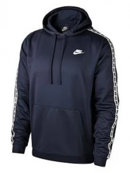 Image of Nike Sportswear Repeat Overhead Poly Hoody Obsidian Size M Men