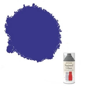 Image of Rust-Oleum Stained glass Blue Satin Spray Paint 150ml