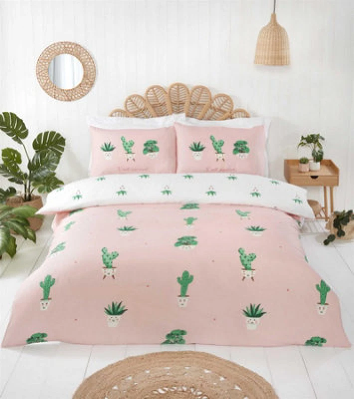 Image of Rapport Home I Will Survive Multi Duvet Cover Set Cactus Themed Single Bedding Set