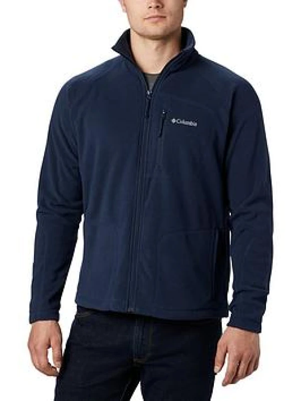Image of Columbia Fast Trek Fleece Jacket with Zip Fastening and High Neck Navy Blue Men S;M;L;XL;XXL