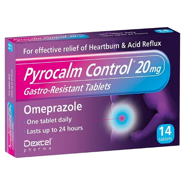 Image of Pyrocalm Control Omeprazole 20Mg 14 Tablets 14 tablets