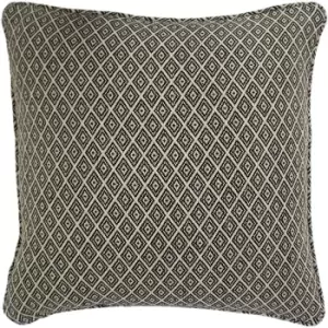 Image of Paoletti Tangier Geometric Cushion Cover (One Size) (Monochrome)