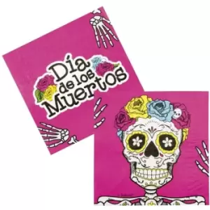 Image of Day Of The Dead Skull Bones Napkins