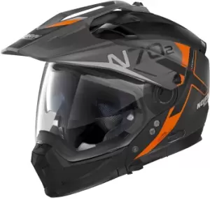 Image of Nolan N70-2 X Bungee N-Com Helmet, black-orange, Size L, black-orange, Size L