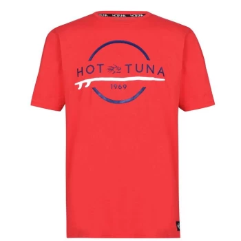 Image of Hot Tuna Crew T Shirt Mens - Red Logo