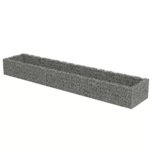 Image of Vidaxl Gabion Raised Bed Galvanised Steel 450X90X50 cm