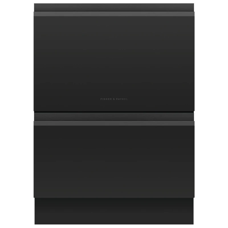 Image of Fisher Paykel DD60D4HZB9 Series 9 Double DishDrawer With Recessed Handles - BLACK DD60D4HZB9