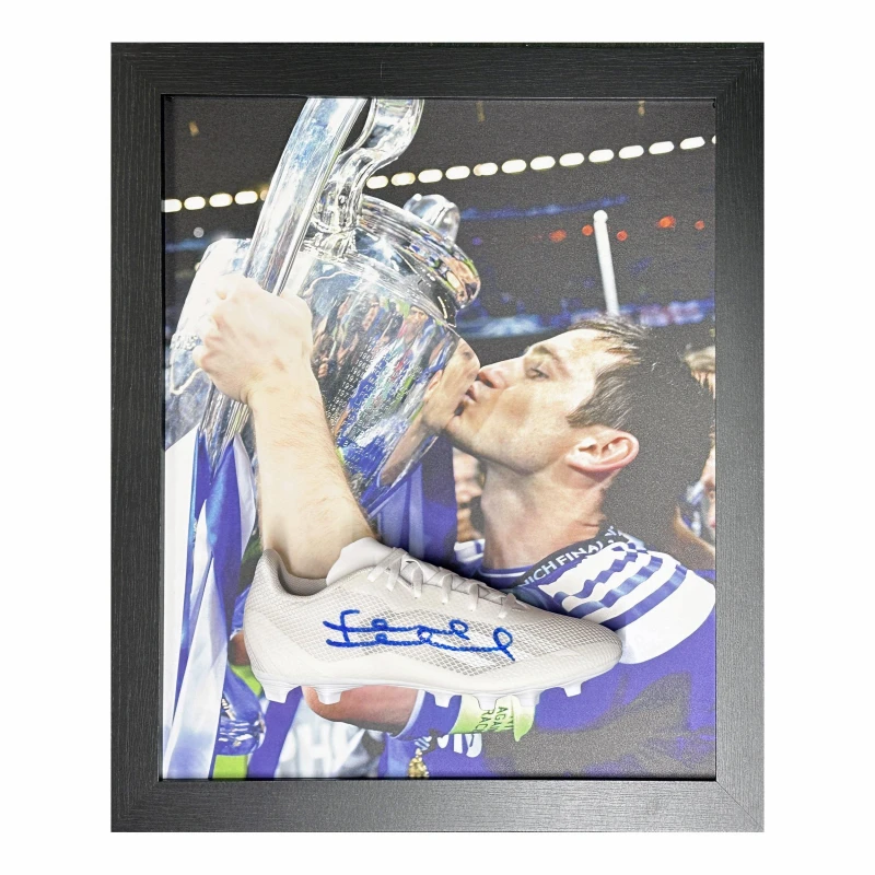 Image of AllStarSignings Ltd Frank Lampard signed and framed football boot White unisex One Size