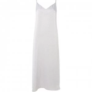 Image of Label Lab Double-Strap Mottled Satin Dress - Silver