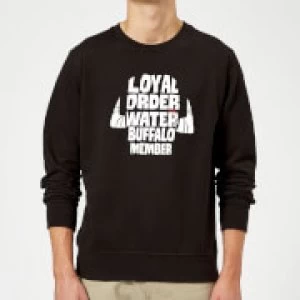 Image of The Flintstones Loyal Order Of Water Buffalo Member Sweatshirt - Black