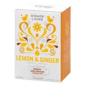 Image of Higher Living Lemon and Ginger Tea 15bag