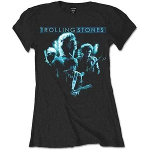 Image of The Rolling Stones - Band Glow Ladies XX-Large T-Shirt - Black