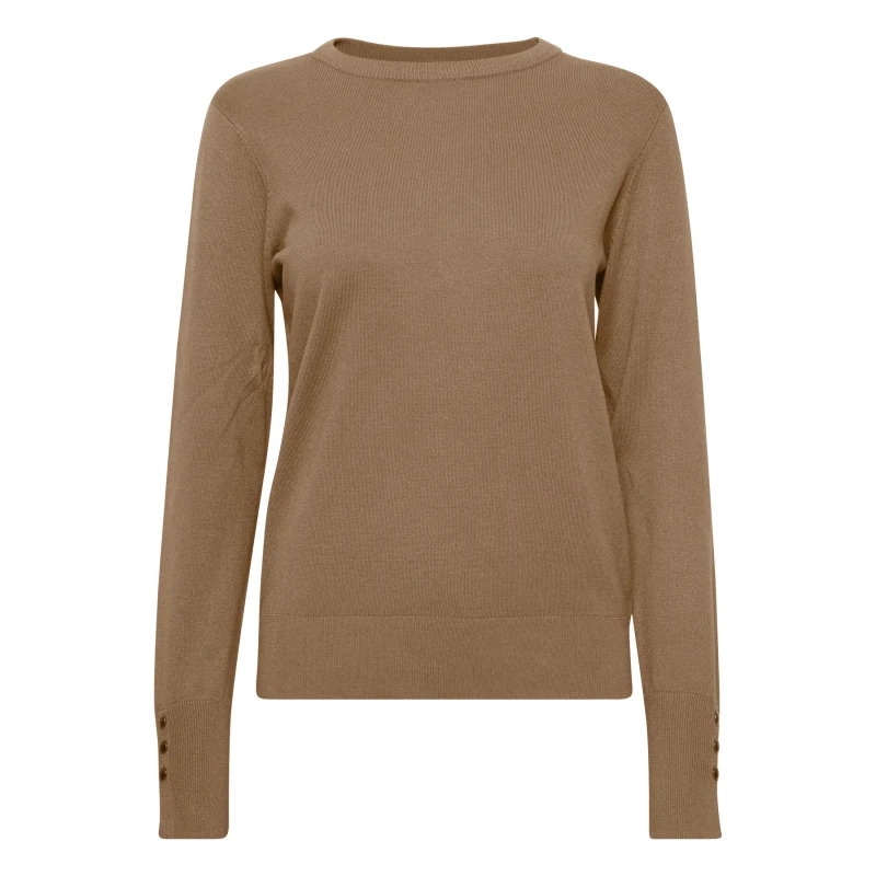 Image of b.Young Womens long sleeve sweater b.young Pimba Beige Female S