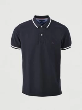Image of Tommy Hilfiger Basic Tipped Regular Fit Polo Shirt - Navy