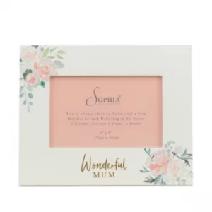 Image of Peaches & Cream MDF Photo Frame 6" x 4" Wonderful Mum