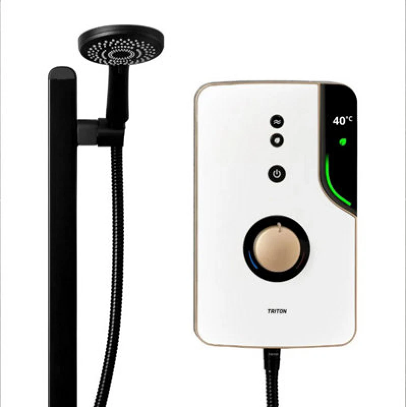 Image of Triton Showers Triton Enlight 9.5kW Thermostatic Electric Shower with Back to Wall Kit - Taupe GEENLB97