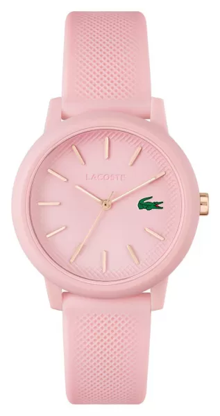 Image of Lacoste 2001213 12.12 Pink Dial Pink Resin Strap Watch