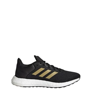 Image of adidas Pureboost 21 Shoes Womens - Core Black / Gold Metallic / G