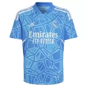 Image of 2022-2023 Real Madrid Home Goalkeeper Shirt (Blue) - Kids