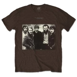 Image of The Band - Group Photo Unisex Medium T-Shirt - Brown