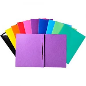 Image of Exacompta Flat Bar Folder 380800B Assorted Glossy Coated Card Pack of 25