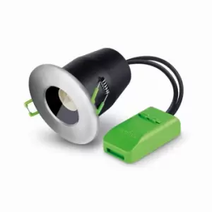 Image of JCC Fireguard NG Mains Twist and Lock Unlamped Showerlight IP65 Brushed Nickel - JC010016-BN