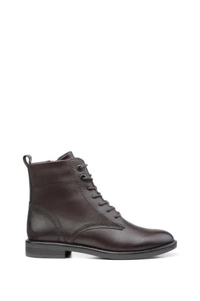Image of Wide Fit 'Surrey' Lace-Up Biker Boots
