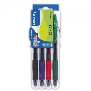 Image of Pilot G-2 Set2Go Rollerball Pens Assorted Pack of 4 3131910551652