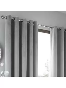 Image of Caprice Brigitte Faux Fur Eyelet Lined Curtains