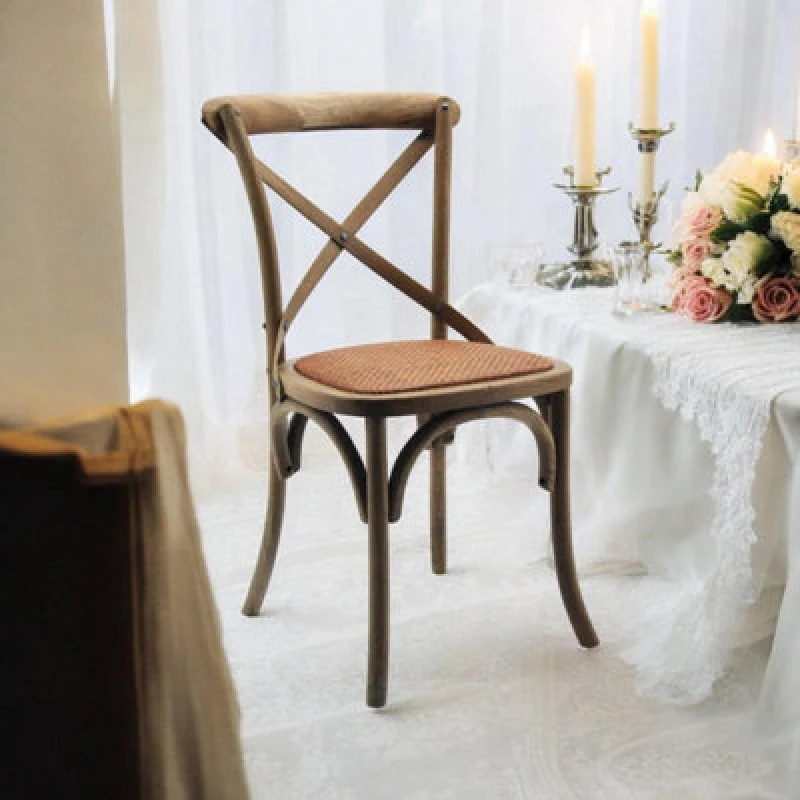 Image of Natural French Cross Back Chair