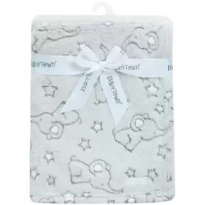 Image of Baby Stars & Elephant Blanket (One Size) (Grey) - Grey - Babytown