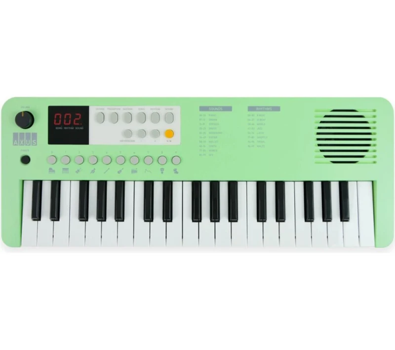 Image of Axus Mini Keyboard 37 Key Keyboard - Green AXMK37GR