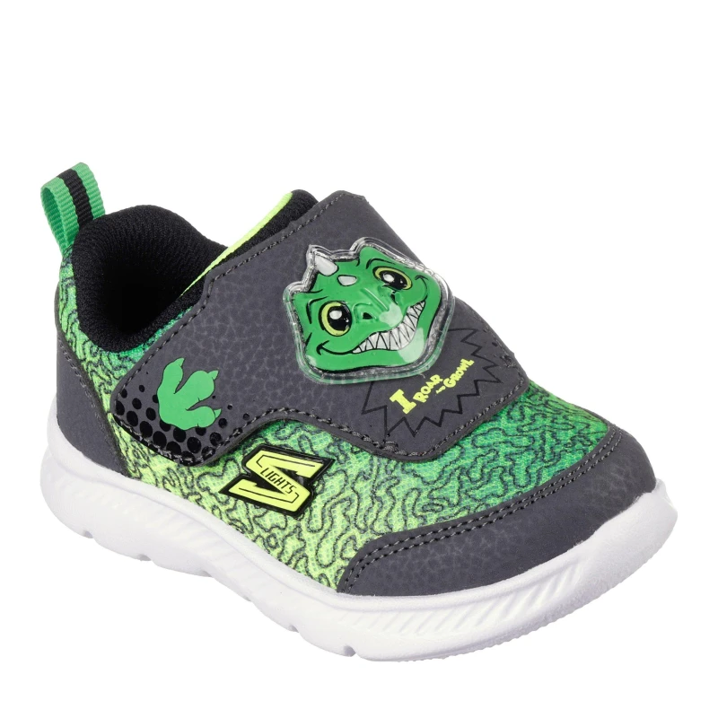 Image of Skechers Comfy Flex 2.0-Sound Buddies Low-Top Trainers Unisex Kids Charcoal/Lime unisex C4 (20.5)