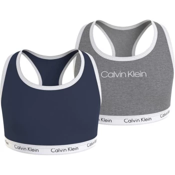Image of Calvin Klein 2pk OC Bra Junior - Navy/Grey 0ST