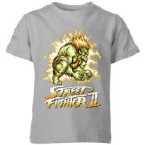 Image of Street Fighter Blanka 16-bit Kids T-Shirt - Grey - 3-4 Years