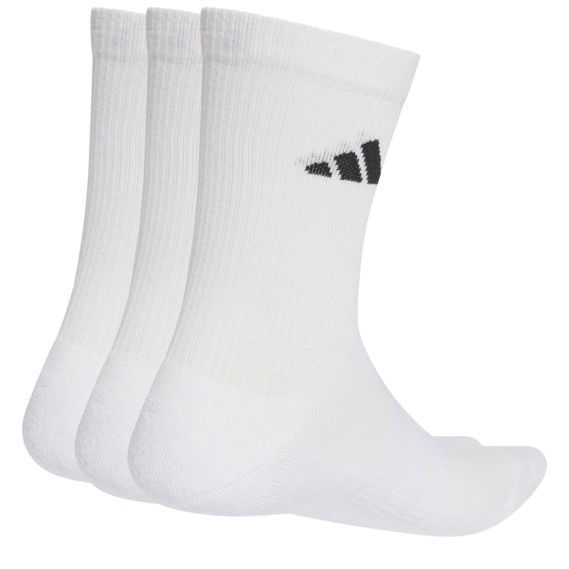 Image of adidas 3 Pack Crew Socks Adults White 3 Bar unisex S 4.5-5.5