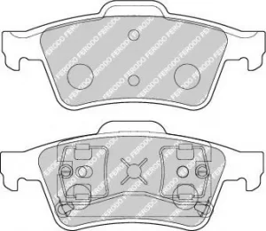 Image of Ferodo FDB1540 Brake Pad Set Rear Axle Premier Car