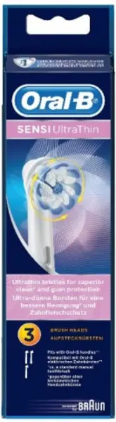 Image of Oral B Sensi Ultra Thin Electric Toothbrush Replacement Head 3Pcs
