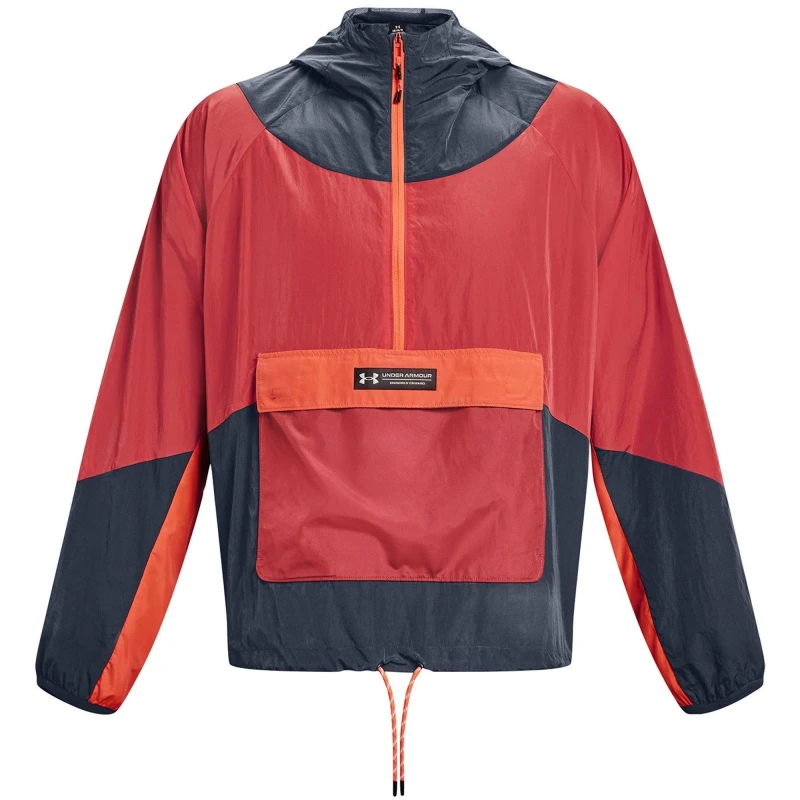 Image of Under Armour Armour Ua Rush Woven half Zip Anorak Tracksuit Top Mens - Grey Grey XS