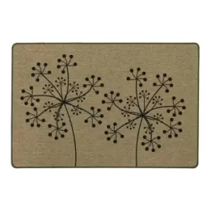 Image of JVL Elegance Printed Mat 50x75cm Dandelion - Beige