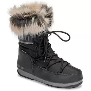 Image of Moon Boot MOON BOOT MONACO LOW WP 2 womens Snow boots in Black,4,5,6,6.5,7,8,2.5,3,3.5,4,6.5