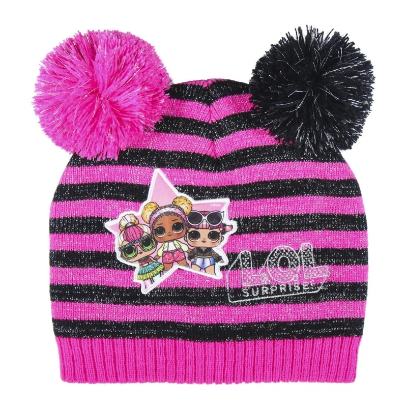 Image of LOL Surprise Double Pom Pom Winter Hat Black female