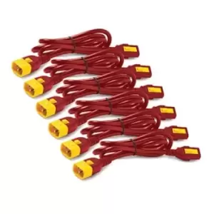 Image of APC AP8706S-WWX340 power cable Red 1.83 m C13 coupler C14 coupler