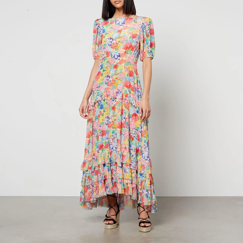 Image of RIXO Shireen Midi Dress Multi Colour female 8