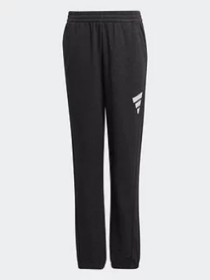 Image of Boys, adidas Future Icons 3-stripes Joggers, Black/White, Size 9-10 Years